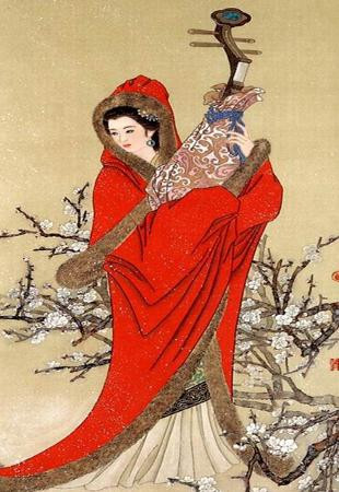 Vương Chiêu Quân được tuyển vào cung làm cung nữ. Dù có nhan sắc mỹ nhiều nhưng trong cung có quá nhiều phi tần và sự cạnh tranh khốc liệt nên mỹ nhân này không được Hán Nguyên Đế để mắt đến. Vào năm 33 trước Công nguyên, thiền vu Hung Nô là Hô Hàn Tà đến kinh đô Trường An để bày tỏ việc thần phục nhà Hán và muốn lấy công chúa làm vợ.