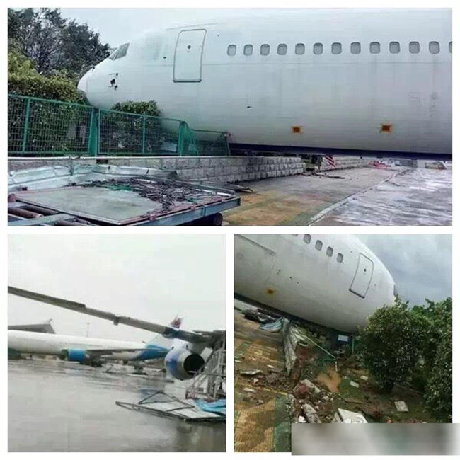 Với sức gió giật mạnh, siêu bão thổi bay máy bay Boeing 767 của hãng Hàng không Hạ Môn đang đỗ tại sân bay Hạ Môn và gây ra nhiều thiệt hại nặng nề khác.