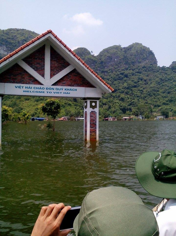 Do ảnh hưởng của đợt mưa lớn vừa qua, Việt Hải là xã đảo thuộc huyện Cát Hải, Hải Phòng bị ngập nặng. Trong khi nước lũ ở Quảng Ninh đã rút thì ở Việt Hải đến nay (10/8) vẫn chìm trong biển nước.