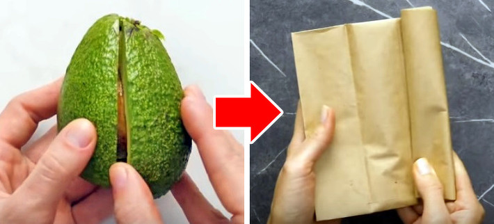 Nếu bơ chưa chín, hãy bọc chúng bằng giấy báo hoặc cho vào túi giấy.. Nếu bạn muốn chúng chín nhanh hơn nữa, hãy đặt một quả chuối vào trong túi.