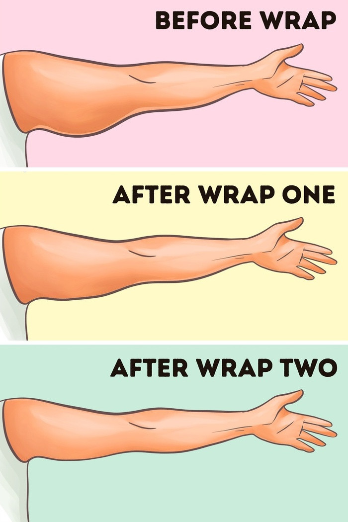 Cuốn bụng bằng hỗn hợp ca cao, chuối và mật ong có tác dụng đào thải độc tố và giúp thon gọn hơn trong thời gian ngắn. Cách làm: Nghiền nát một nửa quả chuối, thêm 1 muỗng canh mật ong ấm và trộn đều. Thêm 1 muỗng cà phê ca cao không đường và không nóng. Sau khi hỗn hợp được trộn đều thêm vào một chút sữa tươi để tạo thành dạng sệt. Thoa hỗn hợp lên da. Quấn nilon và để yên trong 30 phút.