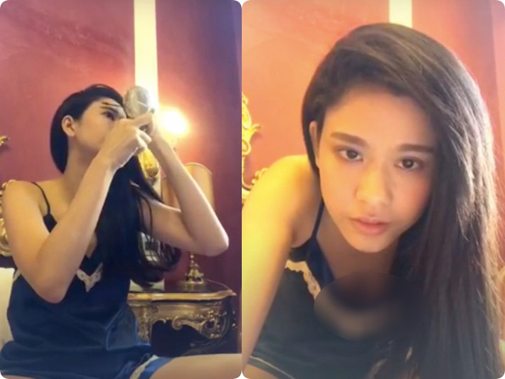 Một lần khác, Trương Quỳnh Anh mặc bộ đồ ngủ hay dây mỏng tanh để livestream khiến cô vô tình “lộ hàng” khi đọc bình luận.