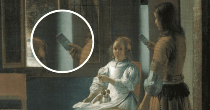 Tuy nhiên, trong bức tranh này, họa sĩ Pieter de Hooch vẽ hình ảnh một người phụ nữ đang ngồi bên cửa sổ và một người đàn ông đến bên cạnh rồi đưa cho một lá thư. Thứ mà người đàn ông cầm trên tay chính là lá thư.