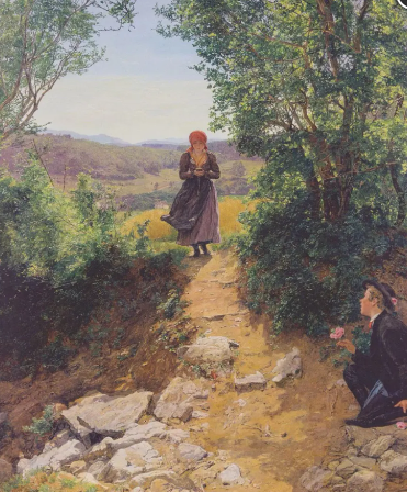 Bức tranh “Waldmüller Die Erwartete” được họa sĩ người Áo Ferdinand Georg Waldmüller (1793 - 1865) vẽ vào khoảng 150 năm trước. Công chúng có thể thưởng thức bức tranh khi tới thăm bảo tàng Neue Pinakothek ở Munich, Đức.