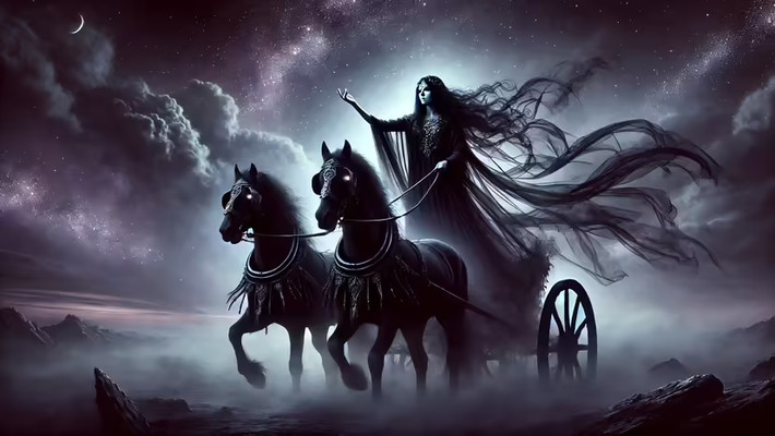 Thần Zeus vô cùng tức giận khi Hypnos không thể giúp ông cải thiện giấc ngủ. Do đó, Zeus truy đuổi Hypnos. Về sâu, thần Zeus quyền năng phát hiện Hypnos trốn trong nhà của Nyx nên không dám làm gì khiến nữ thần này phật ý. Ảnh: Nicole Antonio/DALL-E.
