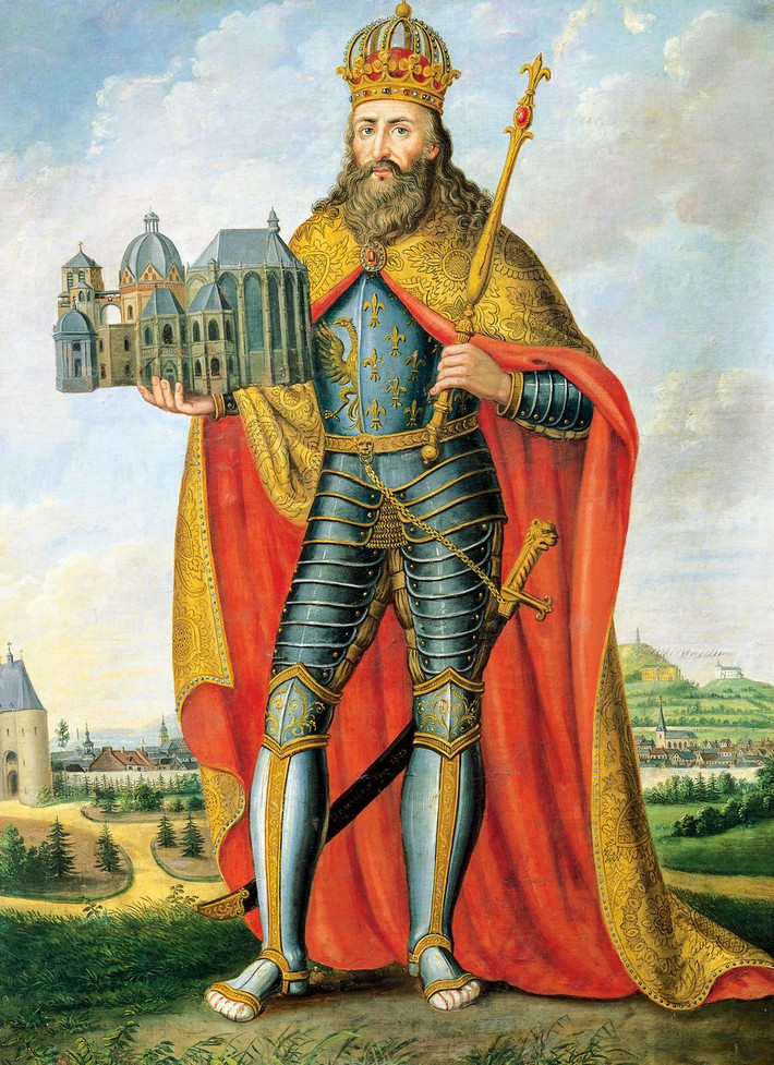 Để đạt được điều đó, ông hoàng Charlemagne với tài cầm quân đánh trận đã tiến hành hơn 50 cuộc chinh phạt, xâm chiếm được nhiều vùng lãnh thổ rộng lớn.