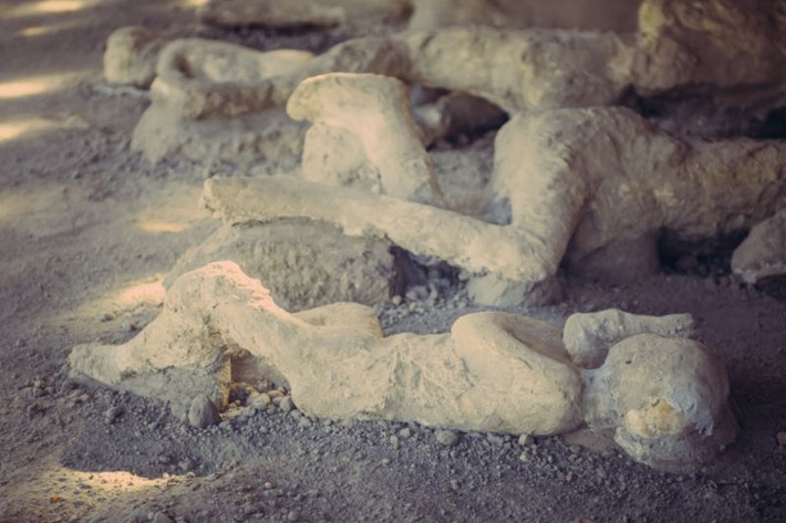 "Phần lớn nạn nhân tìm thấy ở Pompeii thường ở trong tư thế tay chân kỳ lạ là do sự co rút của tứ chi trước tác động từ hơi nóng lên cơ thể sau khi tử vong", tiến sĩ Petrone giải thích.