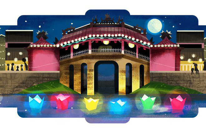 Khi mở trang chủ Google Việt Nam ngày hôm nay (16/7 dương lịch, tức ngày 14/6 Âm lịch), nhiều người bất ngờ và cảm thấy vui khi Google Doodle hiển thị hình ảnh chùa Cầu - biểu tượng nổi tiếng của Hội An trong một đêm trăng tròn.