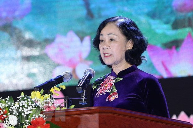 Trưởng Ban Tổ chức Trung ương Trương Thị Mai ứng cử tại Hòa Bình. Ảnh: TTXVN