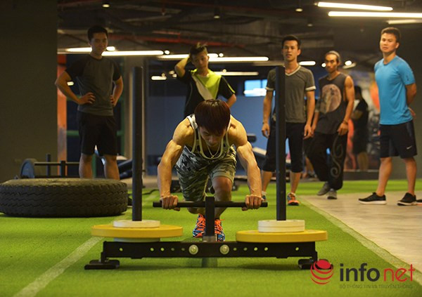 Đẩy sled là bài tập được khá nhiều bạn thử sức.