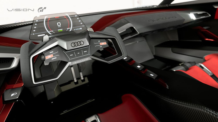 Khác với nhiều concept vision GT khác, mẫu xe điện lần này của Audi sẽ góp mặt trên đường đua Formula E vào cuối tuần này tại Rome, Italy, trong vai trò xe chở khách tham gia trong suốt cuộc tranh tài.
