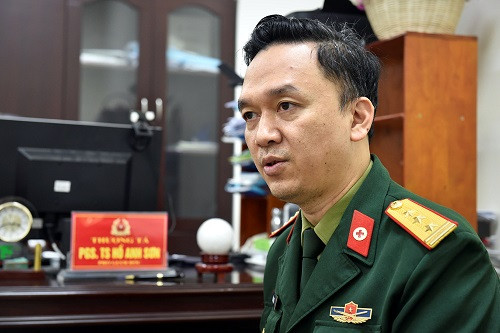 Tại Học viện Quân Y: Hai bị can bị khởi tố là thượng tá Hồ Anh Sơn - phó giám đốc Viện Nghiên cứu y dược học quân sự - và đại tá Nguyễn Văn Hiệu - trưởng phòng trang bị, vật tư.