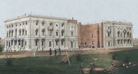 Sau khi quân đội Anh rút khỏi thủ đô Washington DC, chính quyền Tổng thống James Madison quay trở về và thực hiện tu sửa Nhà Trắng và các công trình khác.