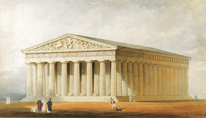 Khi ấy, đế chế Ottoman xảy ra chiến tranh. Theo đó, quân đội Ottoman sử dụng đền Parthenon làm nơi để thuốc súng, bom đạn.