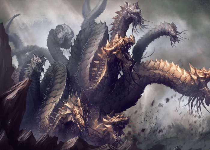 Quái vật huyền thoại Hydra là một trong những sinh vật đáng sợ nhất trong thần thoại Hy Lạp. Nó được mô tả mang hình hài của một con rắn khổng lồ có tới 9 chiếc đầu.