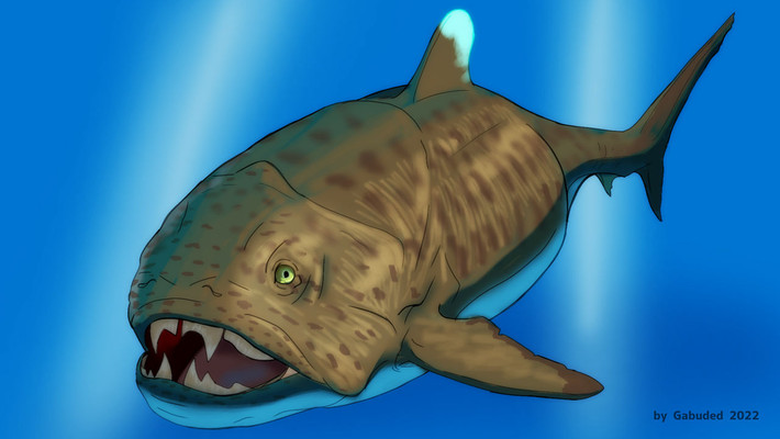 Dunkleosteus terrelli thuộc chi Dunkleosteus, sở hữu bộ hàm lớn và lớp giáp bọc quanh đầu. Điều này giúp chúng trở thành "tử thần" dưới đại dương.