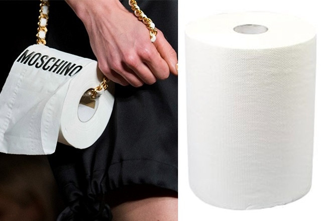 Cuộn giấy vệ sinh cũng trở thành nguồn cảm hứng cho Moschino trong bộ sưu tập Xuân - Hè 2017.