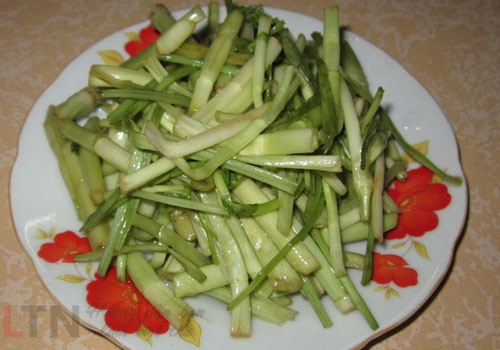 Rau cần muối xổi cùng bắp cải. Đây là món ăn kèm yêu thích của người Việt. Rau cần và bắp cải được muối xổi chua chua ngọt ngọt rất đưa cơm.