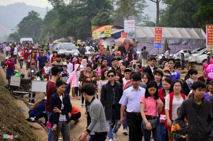 Một số người không di chuyển ra vào cổng chính để vào cánh đồng hoa hướng dương mà phá rào bằng dây thép gai và các thanh tre do ban tổ chức dựng.