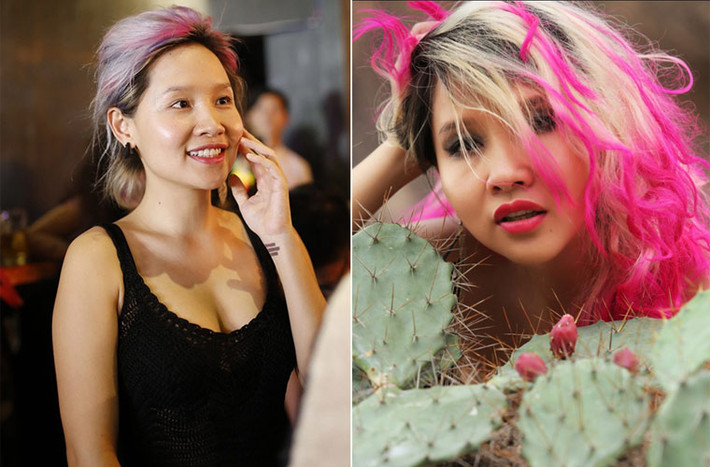 Mai Khôi là một trong những nữ ca sĩ có phong cách nổi loạn nhất showbiz Việt từ trang phục cho tới đầu tóc. Mái tóc của cô luôn được tạo kiểu, nhuộm màu khác người nhất có thể.