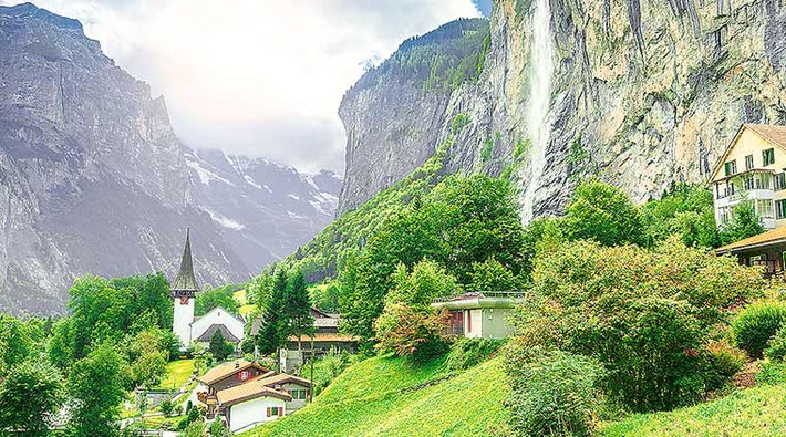 Lauterbrunnen được bao quanh bởi 3 đỉnh núi hùng vĩ gồm Eiger (3970 m), Mönch (4107 m) và Jungfrau (4158 m). Đây cũng là một trong những thung lũng sâu nhất ở dãy Alps. Đồng thời là một trong những khu vực bảo tồn thiên nhiên lớn nhất ở Thụy Sĩ.