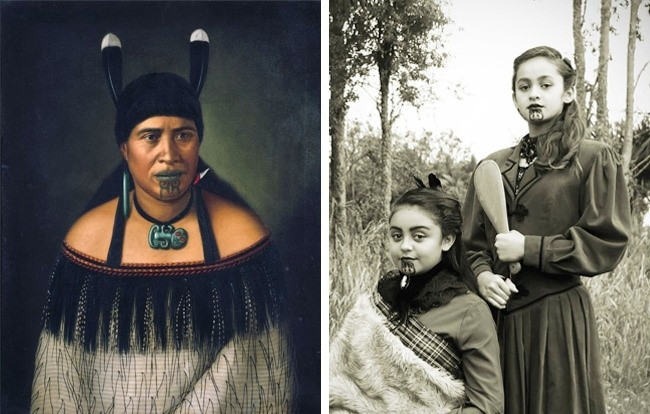 Xăm mặt, người Maori. Người Maori là những người dân Châu Đại Dương, những người nổi tiếng về tình yêu đối với hình xăm. Đàn ông xăm khắp thân thể còn phụ nữ thì xăm cằm, cổ và môi. Họ sử dụng một loại dao đặc biệt, chứ không phải kim mà chúng ta quen dùng.