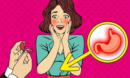 Sự thật là khi chúng ta đỏ mặt vì xấu hổ hay vì đang thả mình theo cảm xúc yêu đương, chất nhầy trong dạ dày của con người sẽ chuyển sang màu đỏ.