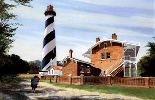 Ngọn hải đăng St Augustine được xây dựng năm 1874 ở St. Augustine, Florida, Mỹ nổi tiếng với những câu chuyện ma quái. Người dân nơi đây cho hay họ thường nghe thấy những tiếng ồn khó lý giải tại địa điểm này vào ban đêm.