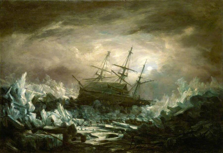 Hai tàu HMS Terror và HMS Erebus bị mắc kẹt trong băng biển. Do không thể đưa con tàu ra để tiếp tục di chuyển, 134 người trong đoàn thám hiểm buộc phải rời bỏ tàu để đi bộ tìm chỗ an toàn và sinh tồn.