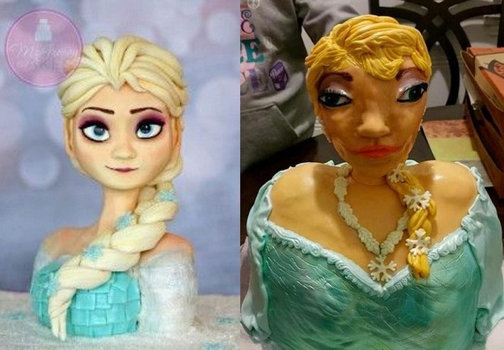 Nàng Elsa đã biến thành "quái vật" bánh ngọt.