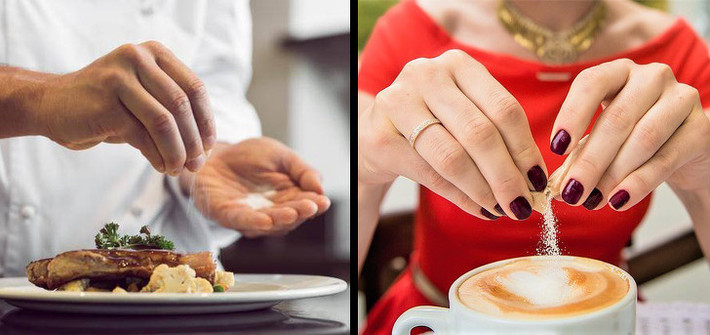 Dùng quá nhiều muối và đường: 95% natri trong thực phẩm được chuyển hóa bởi thận của bạn. Vì vậy, nếu bạn ăn quá nhiều thực phẩm mặn, thận sẽ phải làm việc chăm chỉ hơn để loại bỏ lượng natri dư thừa. Điều này có thể dẫn đến chức năng thận suy giảm.