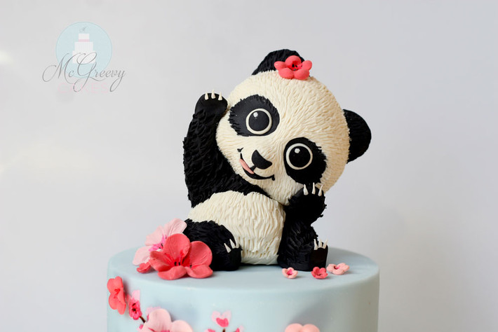 Bánh hình gấu trúc dễ thương.