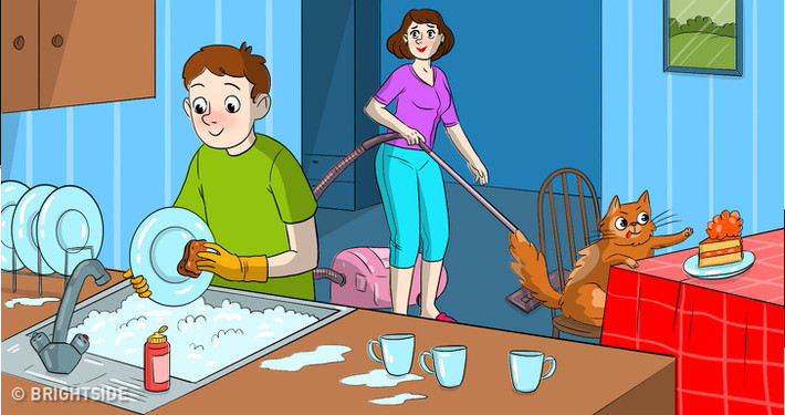 Làm việc nhà: Theo các chuyên gia tâm lý, trẻ có thể làm việc nhà từ rất sớm như rửa bát, cho quần áo vào máy giặt, đổ rác,...Trước khi con bước sang tuổi 13, bố mẹ nên giao nhiệm vụ và khuyến khích trẻ làm việc nhà.