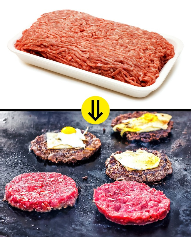 Thịt xay: Các chuyên gia đã tìm thấy khuẩn E. coli, salmonella và listeria trong thịt xay. Đó là lý do tại sao bạn chỉ nên làm những miếng thịt viên mỏng và chiên kỹ.