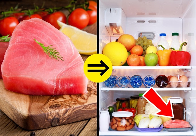 Cá ngừ: Khi cá bị rã đông và được bảo quản sai cách, một loại protein độc gọi là scombrotoxin được hình thành và gây ngộ độc thực phẩm. Do vậy, bạn nên rã đông cá ngừ và không để cho nó tiếp xúc với không khí.