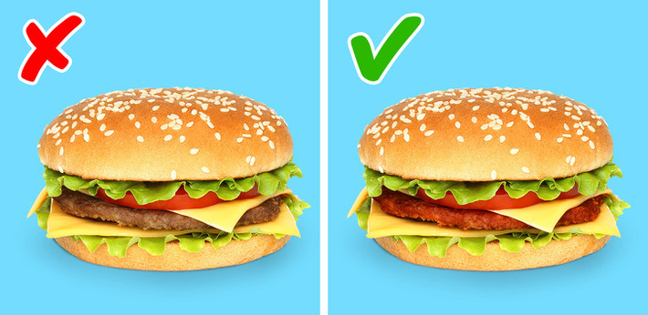 Impossible Burger (loại bánh không thịt): Chiếc bánh này có mùi vị giống như cái burger kẹp thịt nhưng không có thịt bên trong. Thay vào đó, bánh được làm từ các nguyên liệu thực vật gồm bột mì, khoai tây và dầu dừa. Nó không chứa cholesterol. Ảnh: BS.