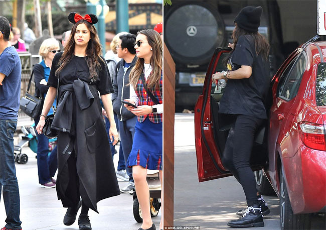 Hình ảnh Irina Shayk bụng bầu khệ nệ đi chơi Disneyland hồi cuối tháng 2/2017. (Ảnh: Splash News)