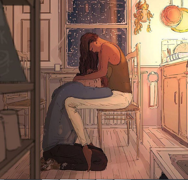 Được ôm sau một ngày làm việc vất vả. Hành động nhỏ này chính là một trong những yếu tố góp phần tạo nên hạnh phúc gia đình. Ảnh: Instagram.