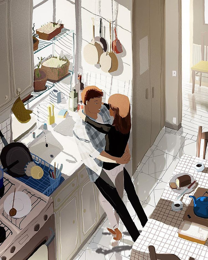Quên tất cả mọi thứ khi hai người ở bên nhau. Ảnh: Instagram.