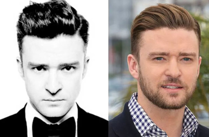 Justin Timberlake phải để râu mới ra dáng một anh chàng trưởng thành bởi khuôn mặt nam ca sĩ kiêm diễn viên này luôn non tơ hơn so với tuổi.