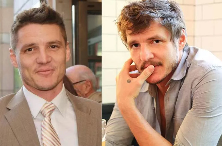 Pedro Pascal lúc có râu và khi mày râu nhẵn nhụi như hai con người khác hẳn.