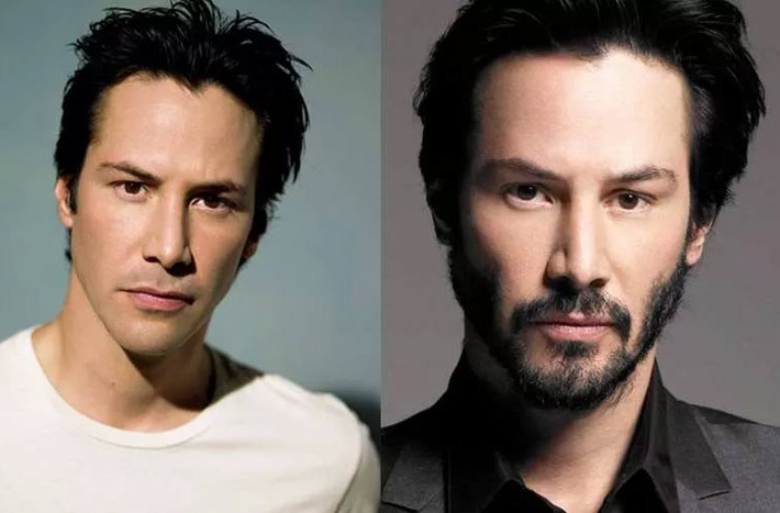 Keanu Reeves chững chạc và ra dáng hơn rất nhiều khi anh để râu.