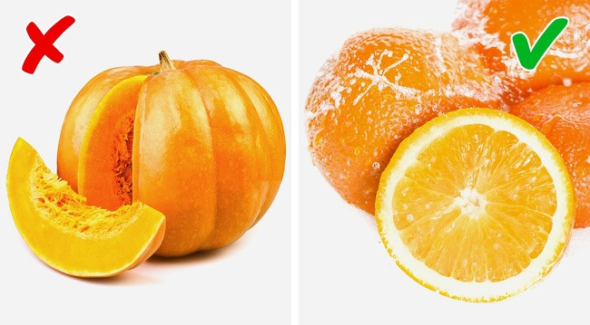 Cam và bí: Những trái cây có múi thường giúp cải thiện mùi cơ thể. Mặt khác, bí đỏ có choline được chuyển hóa thành trimethylamine, gây ra mùi cơ thể xấu.