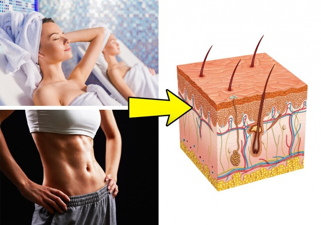Ra mồ hôi là cách tự nhiên để thải độc cơ thể. Do vậy, bạn hãy đến một phòng xông hơi hoặc đi tập thể dục để đổ mồ hôi.