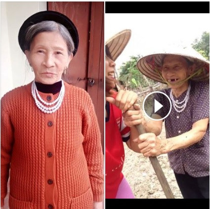 "Nay tóc bà đã trắng, lưng bà đã còng, nụ cười đã móm mém, em không biết sẽ còn được bên bà bao lâu nữa, nên lúc nào cũng đòi chụp ảnh, lưu lại từng khoảnh khắc của bà. Hôm nay trong lúc nghỉ ngơi, khi 2 bà cháu làm vườn, em đã quay lại video này và bỗng rất muốn khoe nụ cười của bà với mọi người, khoe về người phụ nữ tuyệt vời nhất của em", cô cháu gái xinh đẹp cho biết thêm, "Em không biết vắng em, ở nhà bà có hát không nhưng mỗi khi em về bà luôn ngẫu hứng hát cho em nghe".