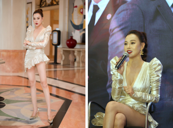Phương Oanh là một trong những mỹ nhân Việt theo đuổi phong cách gợi cảm. Cô từng trở thành tâm điểm trong buổi họp báo ra mắt phim “Lựa chọn số phận” khi chọn một bộ váy quá ngắn. Với những khách mời có mặt tại họp báo, nhiều người phải nhăn mặt vì phong cách thời trang siêu ngắn “lộ” cả vòng 3 của Phương Oanh.