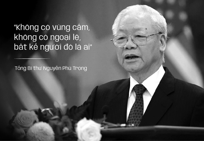 Phát biểu tại Phiên họp thứ 15 của Ban chỉ đạo Trung ương về phòng, chống tham nhũng ngày 21/1/2019, Tổng Bí thư chỉ đạo: “Cơ quan nội chính phải tích cực, chủ động, tham mưu có hiệu quả, khẳng định quyết tâm chống tham nhũng của Đảng, Nhà nước "không có vùng cấm, không có ngoại lệ, bất kể người đó là ai".