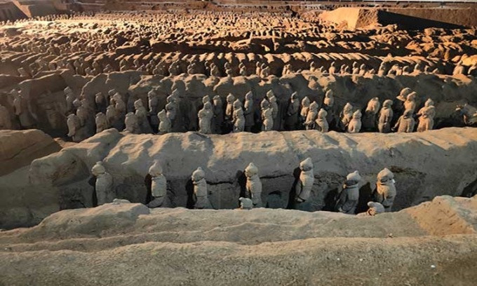 Lăng mộ của Tần Thủy Hoàng được phát hiện ở Tây An, tỉnh Thiểm Tây, Trung Quốc. UNESCO đã công nhận lăng mộ này là Di sản Thế giới năm 1987. Trong 51 năm qua, các chuyên gia đã tiến hành nhiều cuộc khai quật và có những khám phá quan trọng. Ảnh: China Daily.