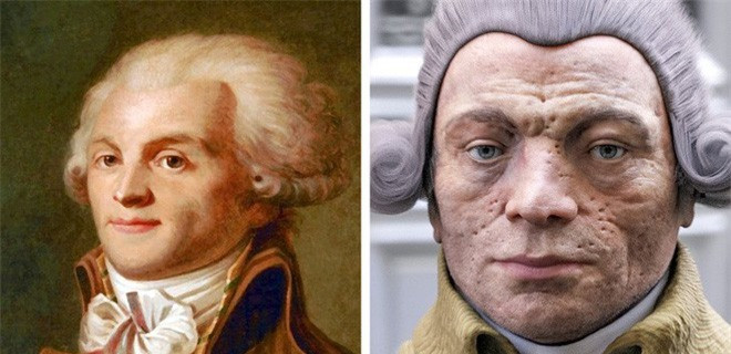 4. Nhà chính trị gia người Pháp - Maximilien Robespierre được biết là 1 nhà chính trị và luật sư người Pháp, đồng thời ông cũng là một trong những nhà lãnh đạo của Cách mạng Pháp năm 1789. Ông bị hành quyết vào ngày 28/7/1794 và nhờ vào những đặc điểm trong hồ sơ y học của Robespierre, các chuyên gia đã tái tạo lại chân dung của ông. Đồng thời, giới khoa học cũng tìm thấy 1 vài vấn đề mà ông Robespierre đã mắc phải như thị lực kém, vàng da, suy nhược, loét chân.