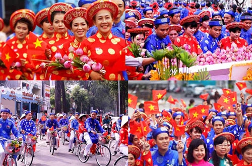 100 đôi uyên ương rạng ngời trong lễ cưới đúng ngày 2/9